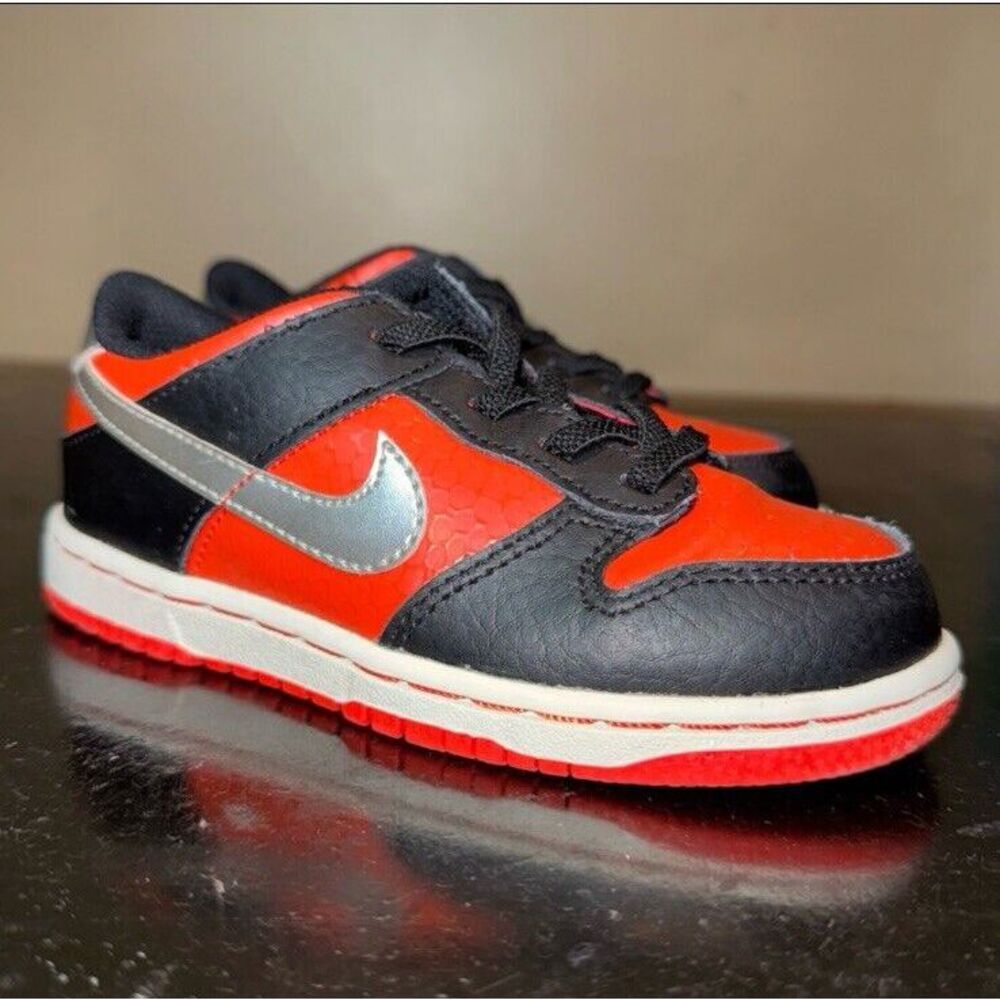 Nike Dunk Low Martian Orange White DV1987-001 Td Toddlers Size 10C 18.00 LOWEST